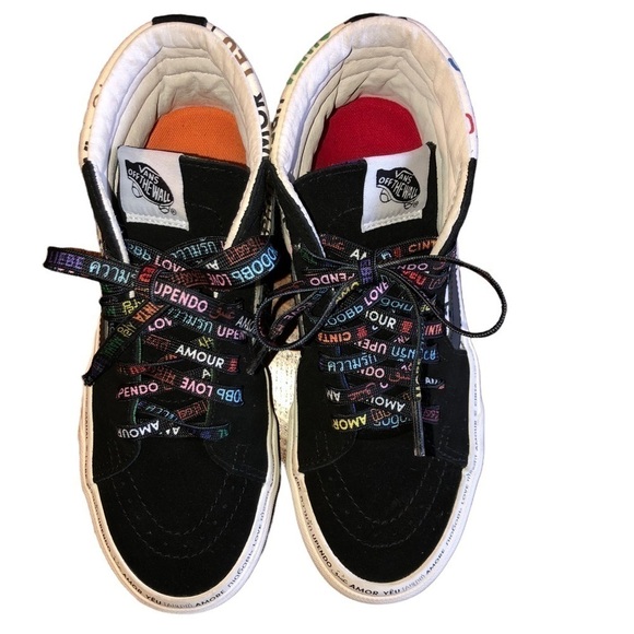 Vans SK-8 Hi-Vault LX Love Black Marshmallow Unisex M4 W6 - Picture 2 of 14